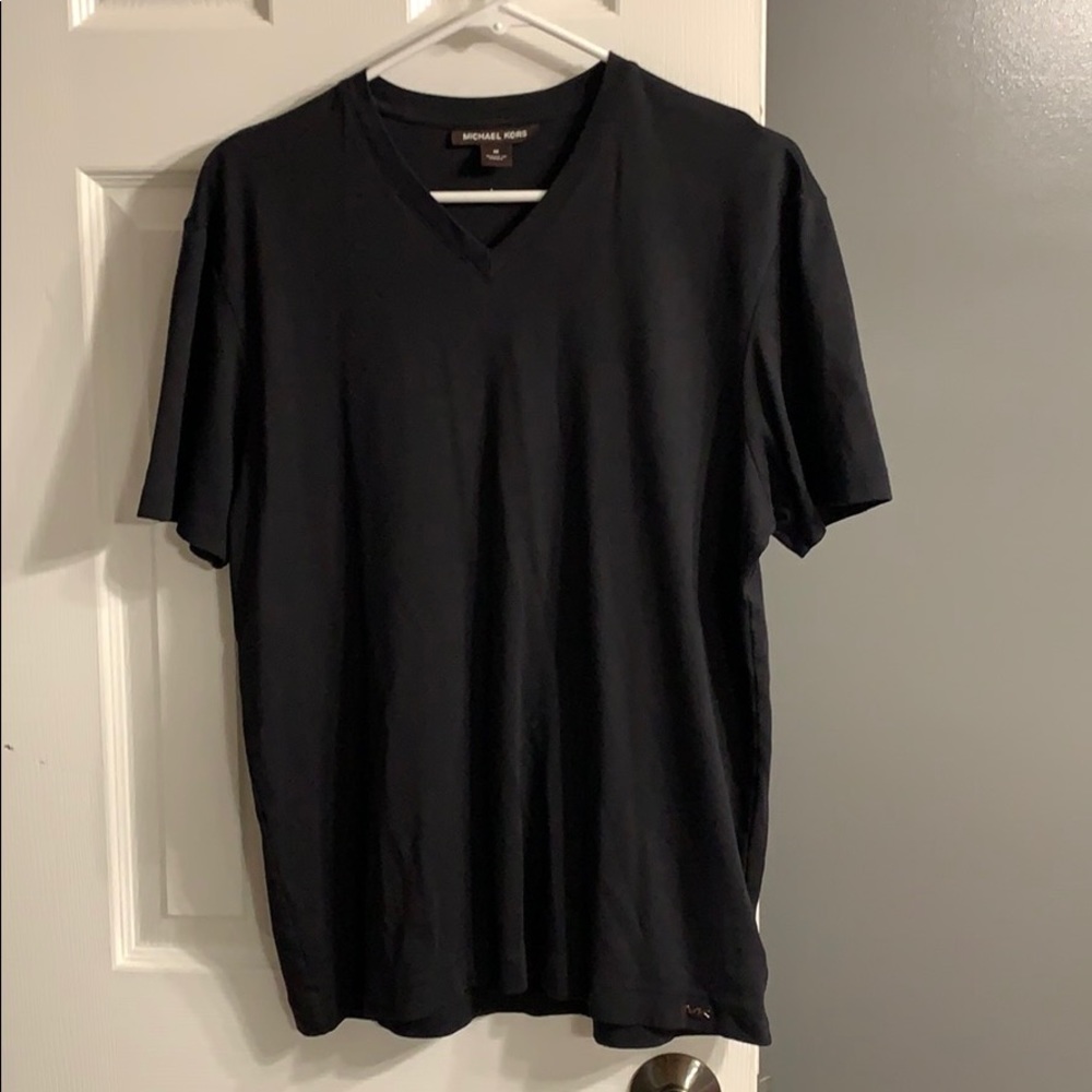 Michael Kors Black V Neck T Shirt
